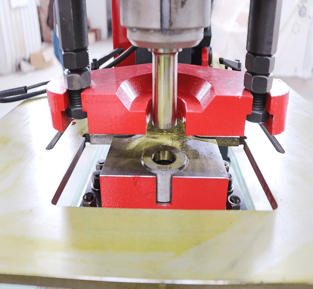 punching holes in aluminum