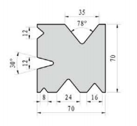 4-way press brake die