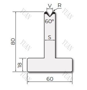 60 Degree T shape die
