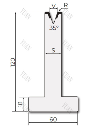 T Shape Single V Die for Amada Press Brake