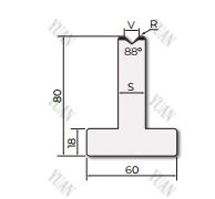 Press Brake 88°T Shape Die