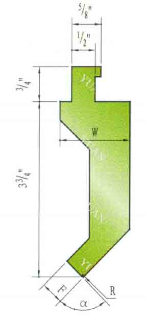 American Style 85 Degree Press Brake Punch