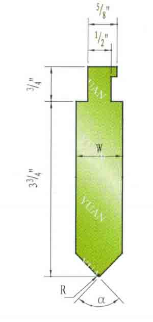 American Style Press Brake Tooling Acute Punch