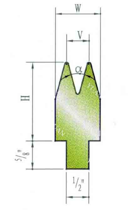 Press brake die and punch