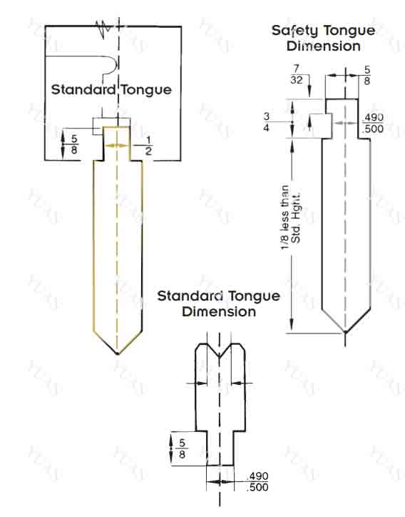 American standard press brake tooling tang