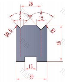 Self Centering 2V Press Brake Dies