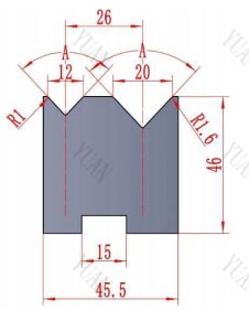 Quick Change 2 V Press Brake Tools