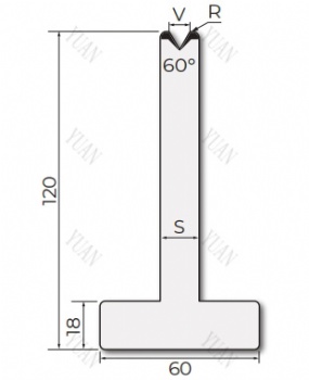 T shape die for press brake
